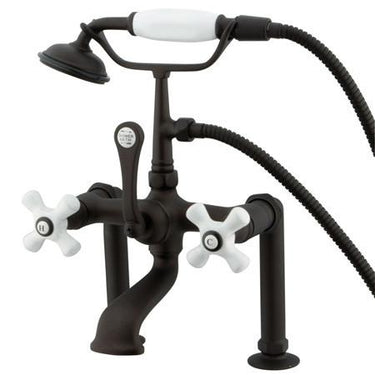 Kingston Brass Vintage Deck Mount Clawfoot Tub Filler with Hand Shower Clawfoot Tub Filler Kingston Brass